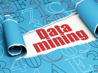 Image showing Data concept: red text Data Mining under the piece of  torn paper