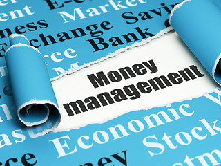 Image showing Money concept: black text Money Management under the piece of  torn paper