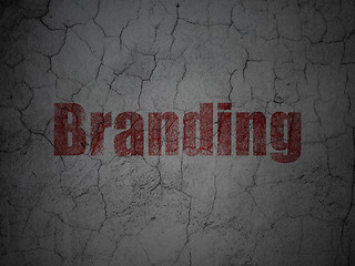 Image showing Advertising concept: Branding on grunge wall background