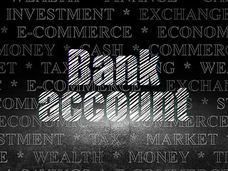 Image showing Money concept: Bank Account in grunge dark room