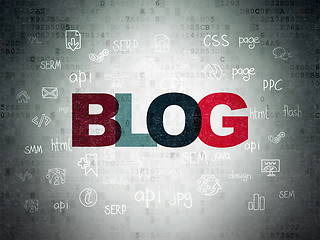 Image showing Web development concept: Blog on Digital Paper background
