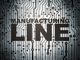 Image showing Industry concept: circuit board with Manufacturing Line