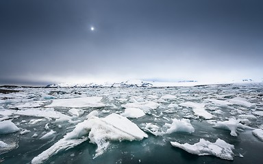 Image showing Icebergs at glacier lagoon 