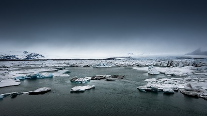 Image showing Icebergs at glacier lagoon 