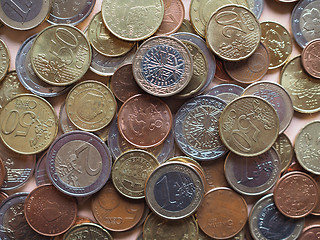 Image showing Euro coins background