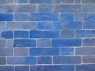 Image showing blue bricks background