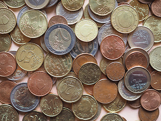 Image showing Euro coins background