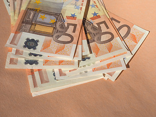 Image showing Fifty Euro notes