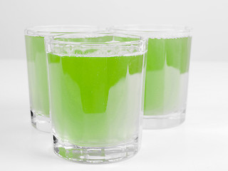 Image showing Green apple juice