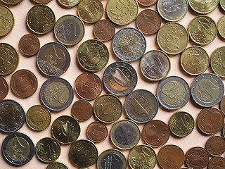 Image showing Euro coins background