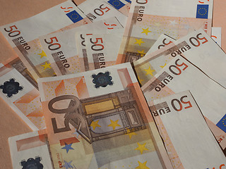 Image showing Fifty Euro notes