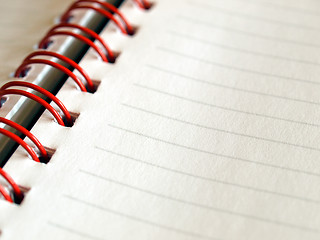 Image showing Blank notebook page