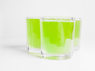 Image showing Green apple juice