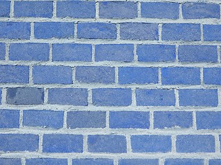 Image showing blue bricks background