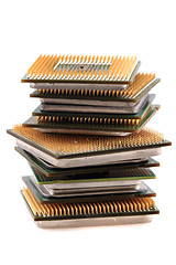 Image showing computers chips isolated