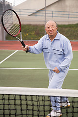 Image showing Senior tennis player