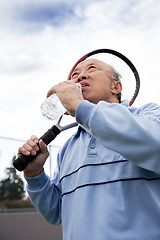 Image showing Senior tennis player