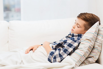 Image showing little boy sleeping at home