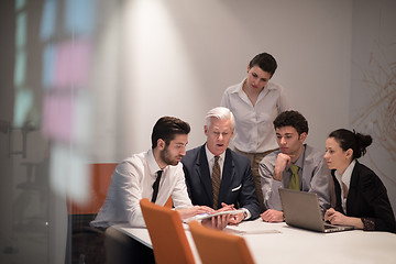 Image showing business people group on meeting at modern startup office