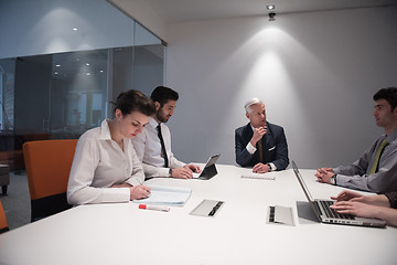 Image showing business people group brainstorming on meeting