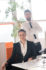 Image showing portrait of business couple at office