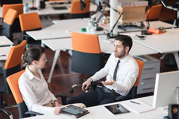 Image showing business couple working together on project