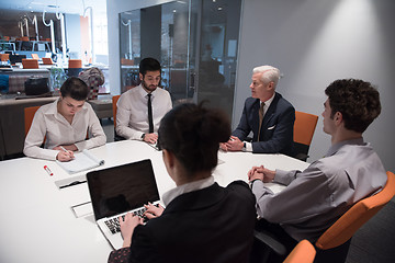 Image showing business people group brainstorming on meeting