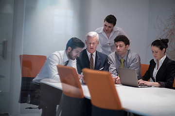 Image showing business people group on meeting at modern startup office