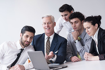 Image showing business people group on meeting at modern startup office