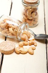 Image showing cashew nuts on a glass jar 