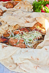 Image showing Delicious pork kebab 