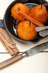 Image showing poached pears delicious home made recipe 