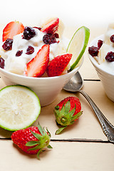 Image showing fruit and yogurt salad healthy breakfast