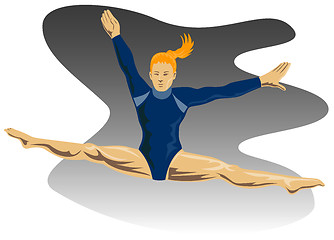 Image showing Gymnast dancing