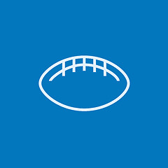 Image showing Rugby football ball line icon.