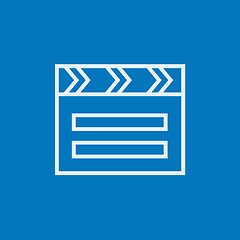 Image showing Clapboard line icon.