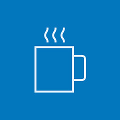 Image showing Mug of hot drink line icon.