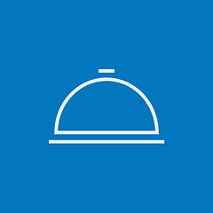 Image showing Restaurant cloche line icon.