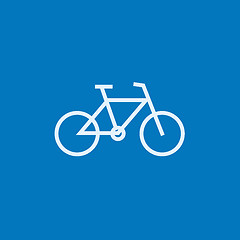 Image showing Bicycle line icon.