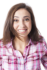 Image showing portrait of a beautiful young short haired woman