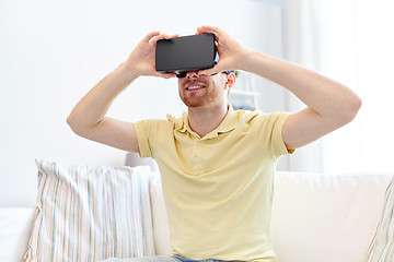 Image showing young man in virtual reality headset or 3d glasses