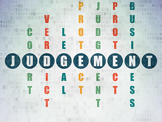 Image showing Law concept: Judgement in Crossword Puzzle