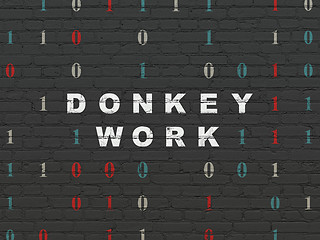 Image showing Business concept: Donkey Work on wall background