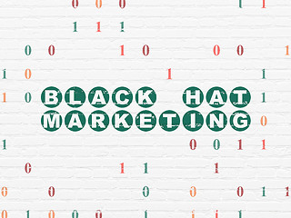 Image showing Finance concept: Black Hat Marketing on wall background