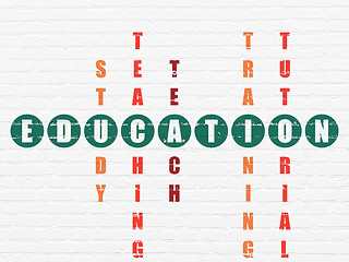 Image showing Studying concept: Education in Crossword Puzzle