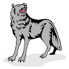 Image showing Wolf howling