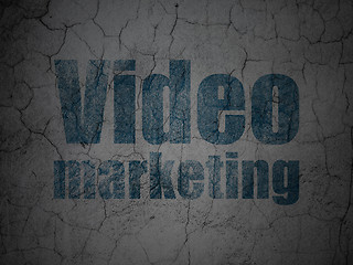 Image showing Marketing concept: Video Marketing on grunge wall background