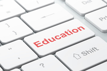 Image showing Studying concept: Education on computer keyboard background