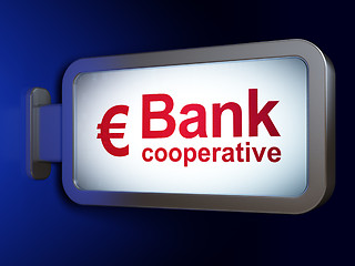 Image showing Banking concept: Bank Cooperative and Euro on billboard background