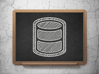 Image showing Software concept: Database on chalkboard background